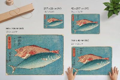 Moderne decoratieve poster Geelstaart en zeebaars