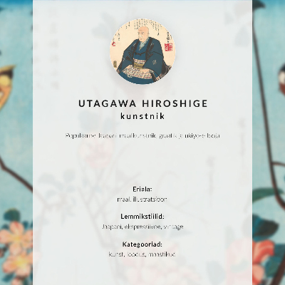Stijlvolle wandposter Houtsnede (nishiki-e); inkt en kleur op papier door Utagawa Hiroshige