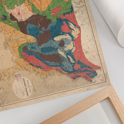 Moderne decoratieve poster Geologische kaart van de Verenigde Staten