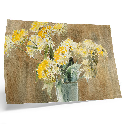 Stijlvolle wandposter Vaas met gele bloemen (1915) van Hannah Borger Overbeck