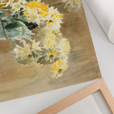 Stijlvolle wandposter Vaas met gele bloemen (1915) van Hannah Borger Overbeck