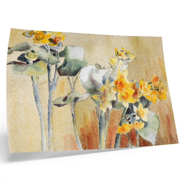 Moderne decoratieve poster Oranjebloesems (1915) van Hannah Borger Overbeck