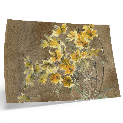 Poster Gele bloem met rand (1915) van Hannah Borger Overbeck