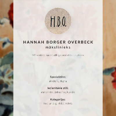 Poster Gele bloem met rand (1915) van Hannah Borger Overbeck