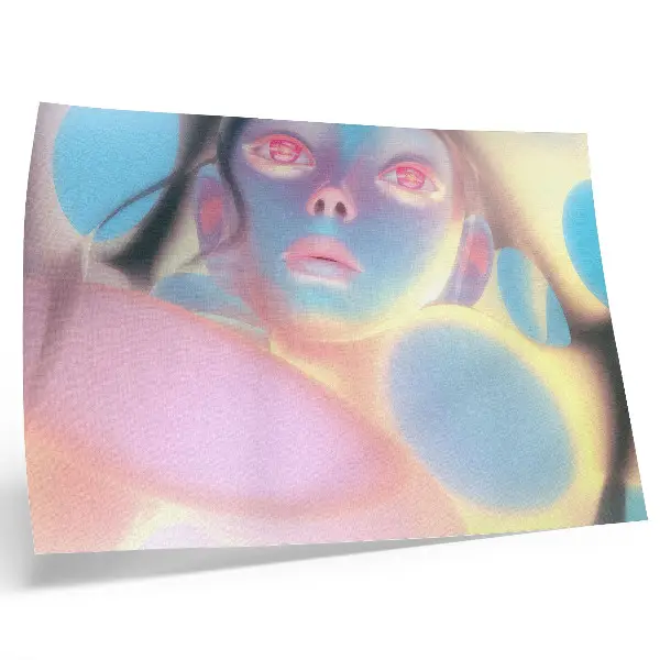 Abstracte poster portret met kleurrijke vormen