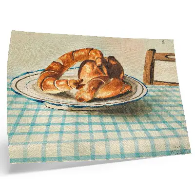 Stilleven met een bord taart van Egon Schiele stijlvolle wandposter
