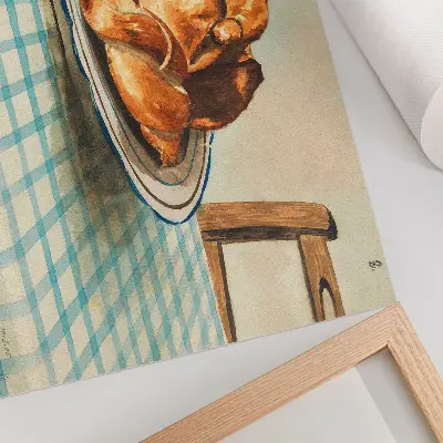 Stilleven met een bord taart van Egon Schiele stijlvolle wandposter