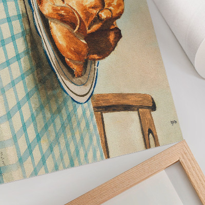 Stijlvolle wandposter Stilleven met een bord taart van Egon Schiele