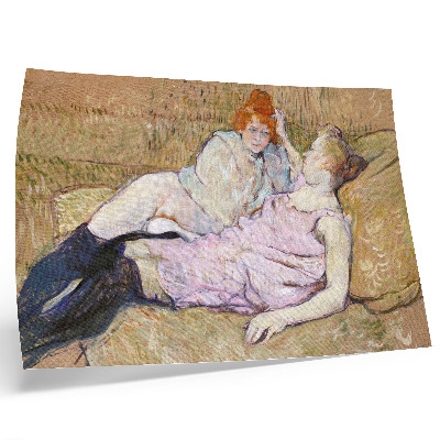 Moderne decoratieve poster Sofa (ca. 1894–1896) – een schilderij in hoge resolutie van Henri de Toulouse-Lautrec