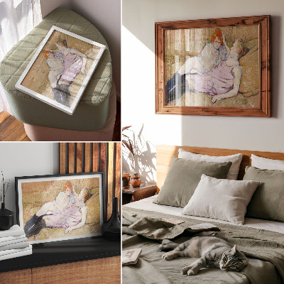 Moderne decoratieve poster Sofa (ca. 1894–1896) – een schilderij in hoge resolutie van Henri de Toulouse-Lautrec