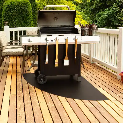 Metalen barbecue mat kwartcirkel 100x100 cm