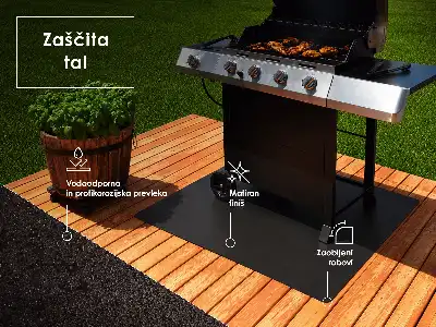 Metalen barbecuemat halfovaal 80x90 cm