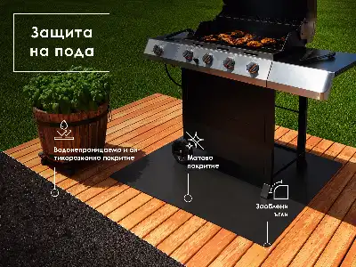 Metalen barbecuemat halfovaal 80x90 cm
