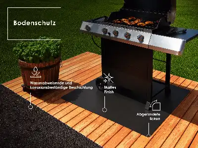 Metalen barbecuemat halfovaal 80x90 cm