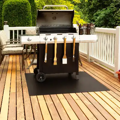 Barbecue onderlegger rechthoekig model 100x70 cm