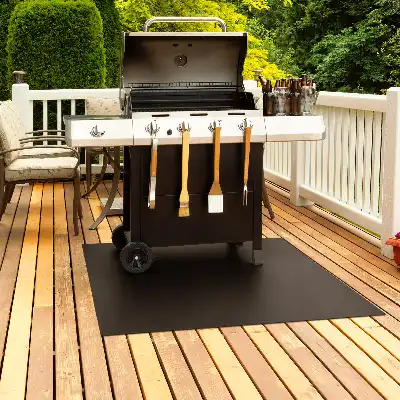 Onderplaat voor barbecue rechthoekig 100x80 cm