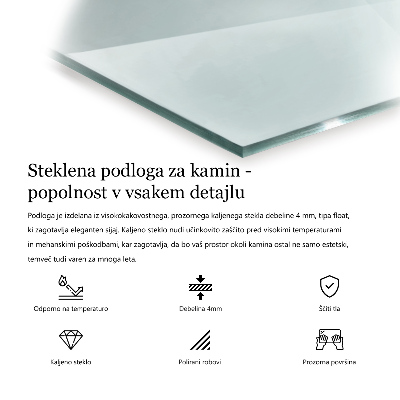 Vloerplaat voor kachel transparant