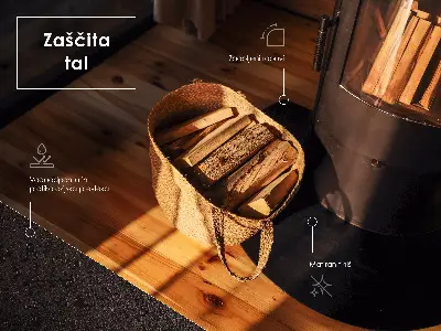 Kwartronde kachelvloerplaat van zwart metaal