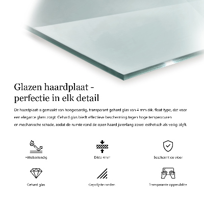 Onderplaat kachel zeshoekige hexagonal transparante