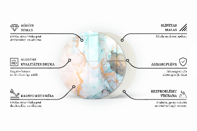 Onderplaat kachel ronde Golven van delicate lijnen