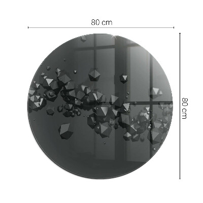Vloerplaat voor kachel ronde Abstracte wolk van vaste stoffen