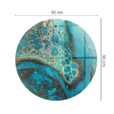Vloerplaat voor kachel ronde Abstract organisch patroon