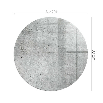 Vloerplaat voor kachel ronde Ruwe betontextuur