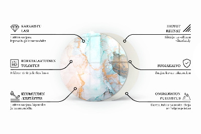 Onderplaat kachel ronde Natuurlijk marmerpatroon
