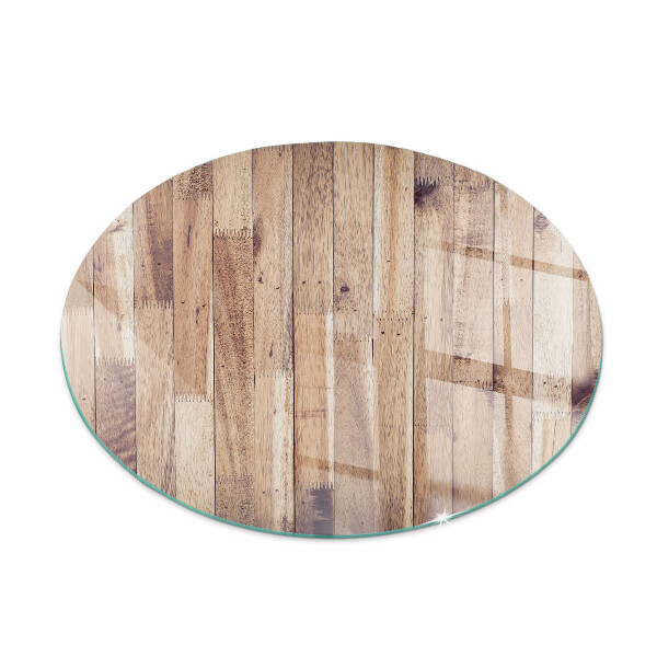 Vloerplaat voor kachel ronde Houten plank in de lay-out