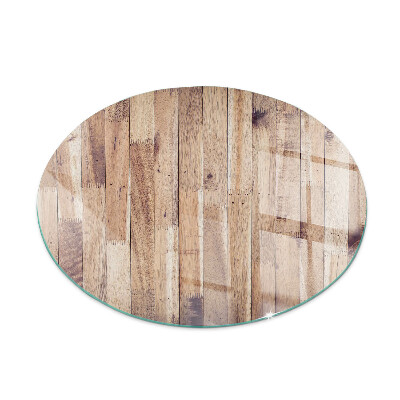 Vloerplaat voor kachel ronde Houten plank in de lay-out