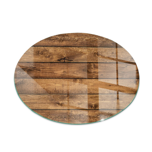 Vloerplaat voor kachel ronde Houten plank met nerf