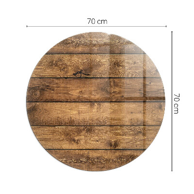 Vloerplaat voor kachel ronde Houten plank met nerf