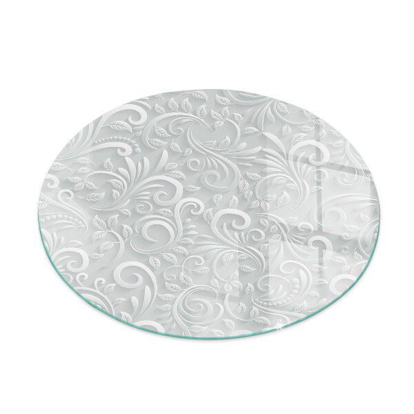 Onderplaat kachel ronde Elegant plantenpatroon