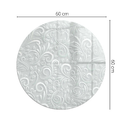 Onderplaat kachel ronde Elegant plantenpatroon