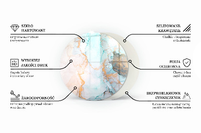 Vloerplaat voor kachel ronde Geometrie met hout