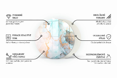 Vloerplaat voor kachel ronde Geometrie met hout
