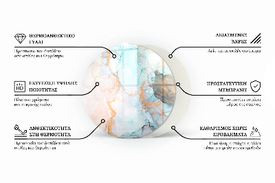 Vloerplaat voor kachel ronde Geometrie met hout