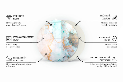 Vloerplaat voor kachel ronde Geometrie met hout