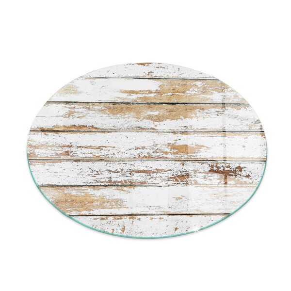 Onderplaat kachel ronde Beschadigd houten bord