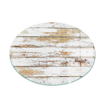 Onderplaat kachel ronde Beschadigd houten bord