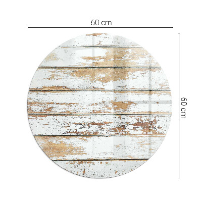Onderplaat kachel ronde Beschadigd houten bord