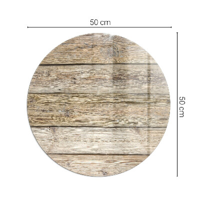 Onderplaat kachel ronde Natuurlijke houten planken