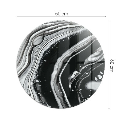Vloerplaat voor kachel ronde Abstracte golven en lijnen