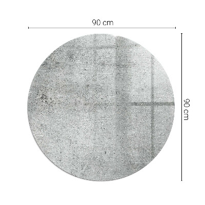 Vloerplaat voor kachel ronde Ruwe betontextuur