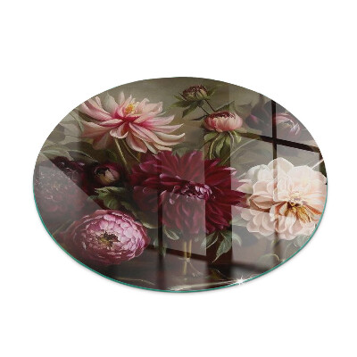 Onderplaat kachel ronde Bloemenboeket in detail