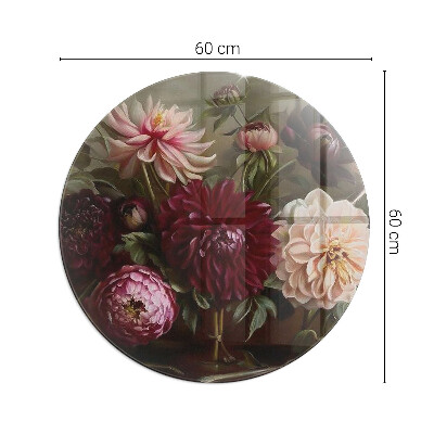 Onderplaat kachel ronde Bloemenboeket in detail