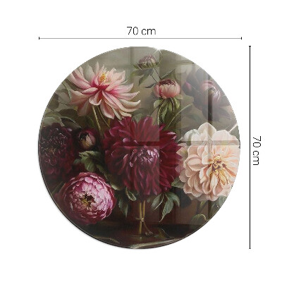 Onderplaat kachel ronde Bloemenboeket in detail