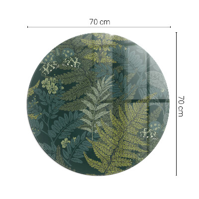 Vloerplaat voor kachel ronde Plantenmotieven met vlinders