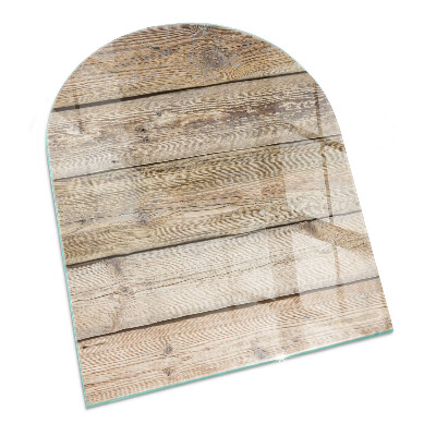 Vloerplaat openhaard semi-ovale Houten plank in de lay-out