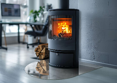 Vloerplaat openhaard semi-ovale Marmertextuurpatroon
